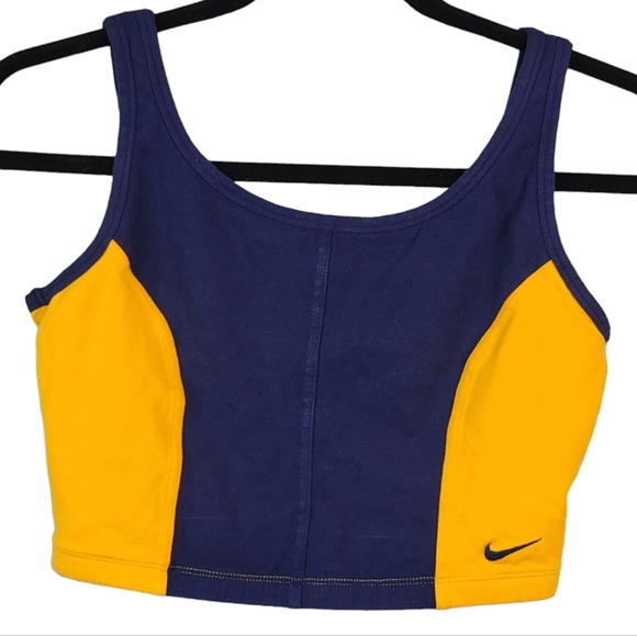 Nike Other - Nike White Tag Vintage 90's Activewear Work Out Crop Top Tank Top Youth L 12-14